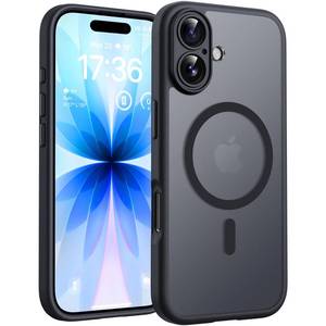 lot 18160 image: TOCOL for iPhone 17 Case, Compatible with Magsafe, Full Camera Protection, Built-in Magnetic Ring, Drop Protection, Translucent Matte Phone Case for iPhone 17 6.3 inch (Black)