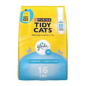 lot 19113 image: Purina Tidy Cats Clumping Multi Cat Litter, Glade Clear Springs - 16 lb. Bag