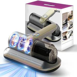 lot 19119 image: PATO Mattress Vacuum Cleaner, Wireless Handheld Bed Vacuum Cleaner with UV-C Light, HEPA Filter and Ultrasonic Vibration, 12KPa, Suitable for Beds, Sofas, Car Seats, Carpets (Golden)