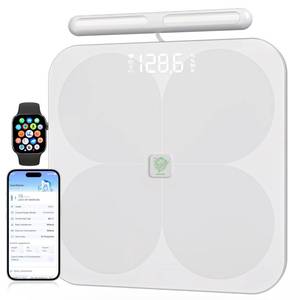 lot 19149 image: FlexTurtle Smart Scale for Body Weight,8 Electrode Digital Bathroom Scale with BMI,Body Fat,Muscle Mass,28 Body Composition Measurements, Bluetooth APP High Accuracy Analyzer