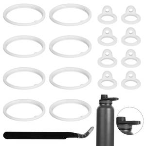 lot 20268 image: PEUTIER 17pcs Water Bottle Lid Replacement for Thermoflask 24324064oz, Water Bottle Gasket Replacement Accessories Part O Ring Silicone Seal Ring Compatible with Thermoflask Spout Lid