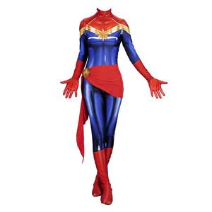 lot 20276 image: Lahnimm Womens Girls Superhero Cosplay Costume Halloween Spandex Jumpsuit Costume 3D Style Cosplay Suit(Red,Adult-L)