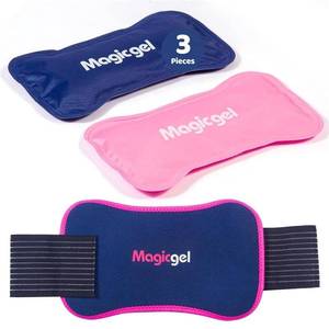 lot 20281 image: Magic Gel Ice Packs for Injuries Reusable (3 Pieces)  Flexible Wrap Around Gel Ice Pack Knees, Back, Shoulders, Arms and Legs (11 x 5.5)  Hot and Cold Compress Cold Packs for Injuries