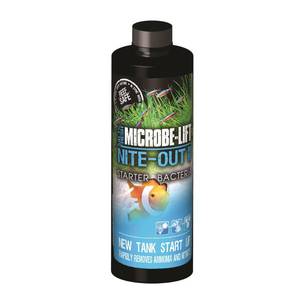 lot 20285 image: MICROBE-LIFT Nite-Out II Aquarium Bacteria for Start-up, Instantly Cycle Aquariums, Add Fish on Day 1, Rapid Ammonia and Nitrite Reducer for Freshwater & Saltwater Fish Tank, 4 Ounces (NITEH04)
