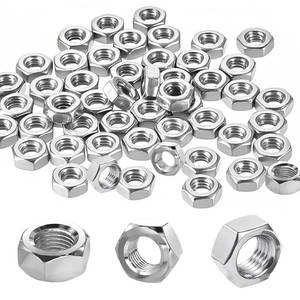 lot 20292 image: 100pcs M5-0.8 Hex Nuts 304 Stainless Steel High Strength Anti-Rust Nut Kit for Machinery, Electronics, Furniture, and DIY Projects