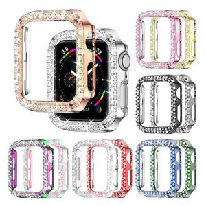 lot 20298 image: Rc-Z 12 Pack for Apple Watch Series 11 10 46mm Bling Case, Bumper Double Diamonds Rhinestone Protective Frame Replacement Accessories for iPhone Watch iWatch 46 mm Women