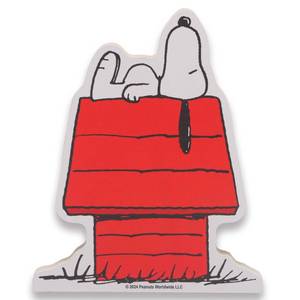 lot 20330 image: Open Road Brands Peanuts Snoopy Doghouse Nap Shelf Sitter Decor - Chunky Wood Block Snoopy Decoration for Home
