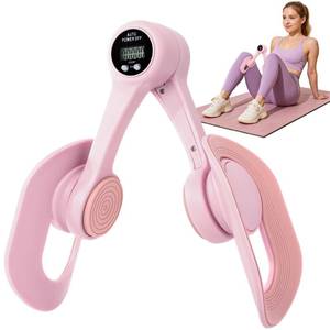 lot 20335 image: Thigh Trainer Master, Pelvic Floor Strengthening Device with Display Counter Hip Trainer Kegel Exerciser, Leg Inner Thigh Pelvic Floor Muscle Trainer, Thigh Exercise Workout Equipment for Home (Pink)