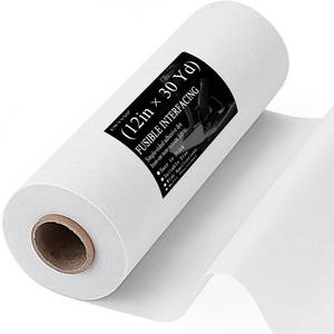 lot 20358 image: Medium Weight 12X 30 Yards Fusible Interfacing for Sewing,Iron-On Non-Woven Interfacing Fabric,Polyester Single-Sided Interfacing for Sewing Supplies