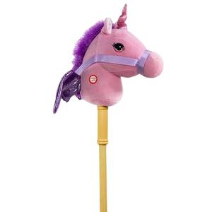 lot 20375 image: Ponyland Music Stick Animal - Pink Unicorn - Music Button, Sturdy Two-Piece Stick WColorful Soft Plush Animal Head, Pretend Play Toy, Kids Ages 3