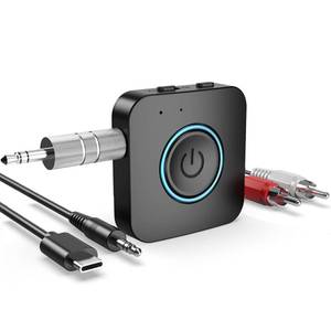 lot 20376 image: Bluetooth Transmitter Receiver, LAICOMEIN V5.0 2 in 1 Wireless Adapter, Portable Wireless Transmitter for TV, PC, AIrplirplane, Bluetooth Receiver for Speakers, Car and Home Stereo