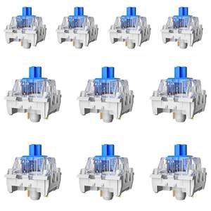 lot 20379 image: ZhouWang 72PCS Blue Pre-Lubricated,Dustproof Click Switch,Crisp clicking Sound with Strong Tactile Feedback, Suitable clicker for 3D Prints and Mechanical Gaming Keyboards.