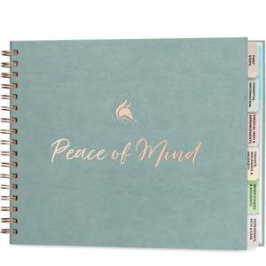 lot 20389 image: Clever Fox Peace of Mind Planner �� Guided End of Life Organizer, Personal Record Book & Emergency File for Important Information (Blue Surf)