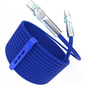 lot 20394 image: USB C to USB C Cable 10FT 240W, 180°Rotating USB C Cable Braided Type C Charger Cable Fast Charge for iPhone 1716Pro 1716Plus 1716ProMax,MacBook Air,iPad Pro,Pixel,Samsung Galaxy S23S24Ultra-Blue