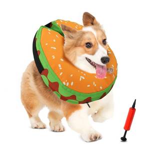 lot 20395 image: ipetstation Dog Cone Collar After Surgery,Waterproof Fabric Comfy Pillow,Dog Cone Alternative,Inflatable Dog Collars E Collar Elizabethan Collar for Dogs (Orange, L(Neck13.78��-19.68��))
