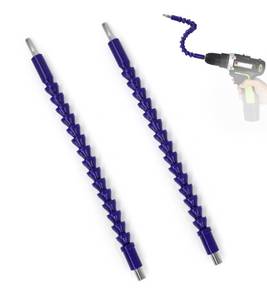 lot 20404 image: Super Bit,2Set Super Bit,Flexible Drill Bit Extension,Super Bit Bendable Tool,Superbit Screwdriver Flexible (Blue)