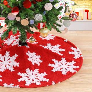 lot 20411 image: Red Tree Skirt 36 Inch Fur Plush Chrsitmas Skirts for Merry Christmas Party Christmas Tree Decoration