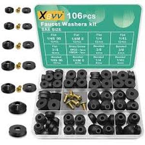 lot 2300 image: XBVV 106pc Faucet Washer Assortment Kit