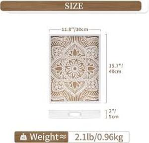 lot 3966 image: Decorative Serving Tray one side broken as shown in pictures