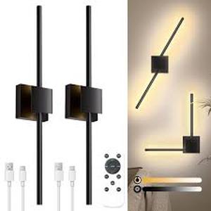 lot 3981 image: Battery Operated Wall Sconces with Remote