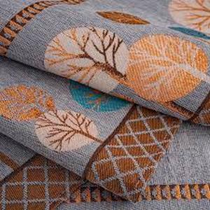 lot 12418 image: Chenille Boho Tree Pattern Slipcover in Grey