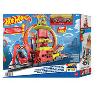 lot 15427 image: Hot Wheels City Super Loop Fire Station