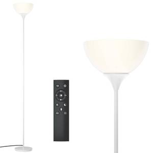 lot 1580 image: PESRAE Floor Lamp, Remote Control with Stpeless Color Temperatures and Brightness, Torchiere lamp for Bedroom, Living Room, Bulb Included