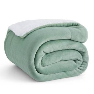 lot 1592 image: Bedsure GentleSoft Sherpa Fleece Twin Size Blanket for Couch, Non-Heated, Thick and Warm Throw for Women and Men, Soft Fuzzy Plush Twin Blanket for Spring, Sage Green, 60x80 Inches