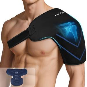 lot 1600 image: REVIX Large Shoulder Ice Pack Wrap, Ice Shoulder Brace for Rotator Cuff and Arm, Reusable Gel Cold Therapy Wrap for Discomfort Relief & Muscle Relaxation, Easy to Wear & Remove
