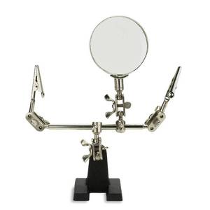 lot 2372 image: NEIKO 01902 Adjustable Helping Hand with Magnifying Glass, Third Hand Solder Aid, Soldering Wire Station Stand with Dual Alligator Clips and a Heavy Base, Beading & Jewelry Making Tools, Solder Holder