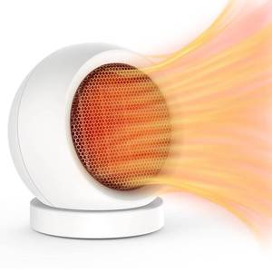 lot 2386 image: Lmkeji Desk Heater,600W Energy Efficient Desktop Heater for Indoor Use,Safe and Quiet for Bedroom Home Office Use(White)