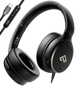 lot 2406 image: USB C Headphones Wired Headphones Over Ear with HD Mic, Lightweight Foldable Active Noise-Canceling Headphone for iPadSportsSchoolTraveliPhone 1716, Samsung S25S24, Google Pixel 9,Ideal Gifts