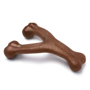 lot 2418 image: Benebone Wishbone Durable Dog Chew Toy for Aggressive Chewers, Real Peanut, Made in USA, Large