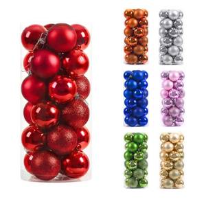 lot 2419 image: Paramexview� 24 Pcs Christmas Balls Set, 40mm1.57 inch, Christmas Tree Hanging Shatterproof Ornaments Decoration, Pre-Hooked Hanging Balls, Seasonal Home Decoration for Trees (Red)