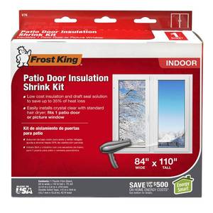 lot 2446 image: Frost King V76H Shrink Window Kit 84-Inch by 110-Inch, Clear