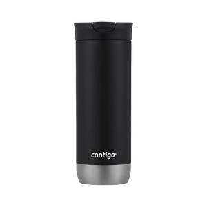 lot 2449 image: Huron Vacuum-Insulated Stainless Steel Travel Mug, 16oz Licorice - Leak-Proof Lid for HotCold Beverages, Fits Most Cup Holdersand Brewers