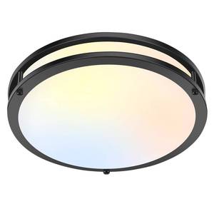 lot 3011 image: LED Ceiling Light Fixture Black, 36W 4400Lm Flush Mount Ceiling Lamps, Dimmable 5CCT 2700K3000K4000K5000K6500K, 13 Inch Super Bright Modern Bedroom Ceiling Lights for Kitchen Hallway, 1 Pack