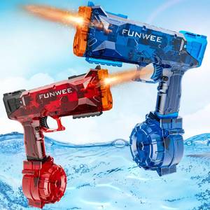 lot 3025 image: Funwee 2025 New Upgrade 2 Pack Electric Water Guns, Light Up Full Automatic Squirt Gun High Capacity 500 Water Blasts, Long Range Water Blaster Soaker, Outdoor Pool Auto Water Toy for Adult Kid