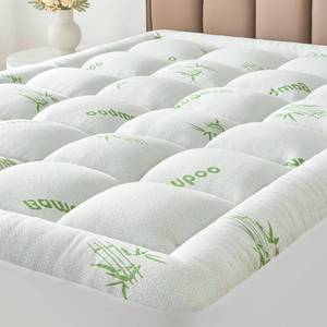 lot 3032 image: SurChic Full Size Mattress Topper Viscose Derived from Bamboo, Soft Thick Pillow Top Mattress Pad Cover for Back Pain, Cooling Mattress Protector with 8-21 Inch Deep Pocket, White