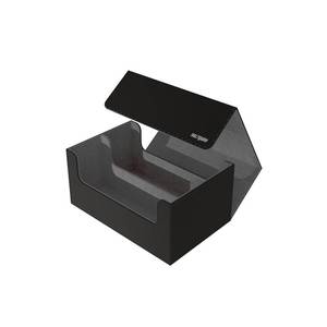 lot 3983 image: Boltquan Trading Card Game Case for MTG, Yugioh, Pokemon and TCG Football and Baseball Trading Card Storage Box with Magnetic Closure - Fits 35pt Toploaders or 650 Double-Sleeved Cards (Black-Grey)