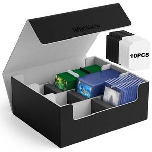 lot 3987 image: Mlikero Card Deck Case for Trading Cards 1800, Trading Card Storage Box Fits Toploader and Magnetic Card Holder, Leather Magnetic Closure Deck Box Fit for MTG, TCG