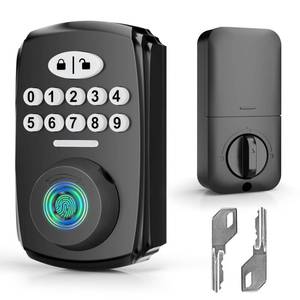 lot 4028 image: Fingerprint Door Lock - Keyless Entry Door Lock Smart Deadbolt Lock - Electronic Digital Keypad Lock - Smart Locks for Front Door - Auto Lock - Easy Installation