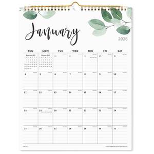 lot 4506 image: Calendar 2026, Wall Calendar 2026 from January 2026 to June 2027, Perfect for Home Schooling Plan, Daily Blocks with Julian Dates, Premium Monthly for Organizing,15 x 12 Inches