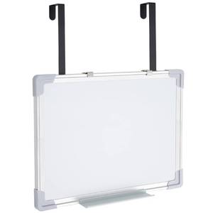 lot 9459 image: Lincia 16 x 12 Inch Over The Door Whiteboard Hanging Dry Erase Board for Door 4 Adjustable Heights Aluminum Frame Small White Board for Dorm Home Office Cubicle Wall, Horizontal Vertical Installation