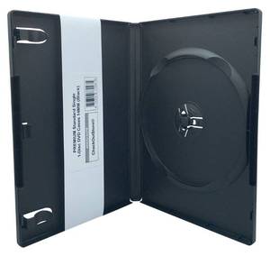 lot 9463 image: CheckOutStore (6) Premium Standard Single 1-Disc DVD Cases 14mm (Black)