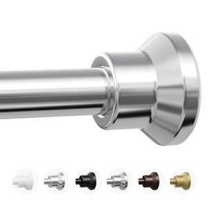lot 9474 image: Chrsouly Shower Curtain Rod, 31-76 Inch Adjustable Tension Shower Rod, 1 Diameter Heavy Duty Rust-proof Tension Curtain Rods for Bathroom, Non Slip, No Drilling, Silver