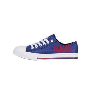 lot 9485 image: FOCO Buffalo Bills NFL Womens Color Glitter Canvas Shoes - 6