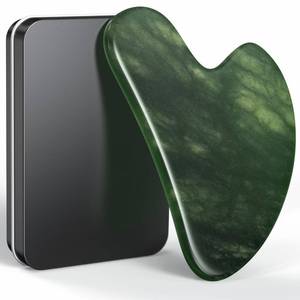 lot 10120 image: tophld Gua Sha Facial Tools, Natural Jade Stone Guasha Tool for Face Acupuncture Therapy Trigger Point Treatment, Gua Sha Scraping Massage Tool