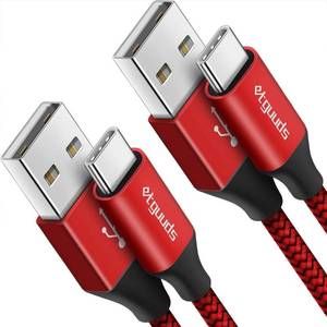lot 10172 image: etguuds USB to USB C Cable 3.3ft, 2-Pack USB A to Type C Charger Cord Fast Charging for Samsung Galaxy A17 A16 A15 A26 A36 A56, S25 S24 S23 S22 S21 S20 S10 Note 20, for iPhone 17 16 15, Moto, Red