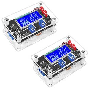 lot 10179 image: DROK DC Adjustable Buck Converter 2pcs, 24v to 12v Step Down Converter Voltage Regulator 6V-32V to 1.5-32V 5V 5A LCD Power Supply Volt Reducer Step Down Transformer with USB Port and Protective Case